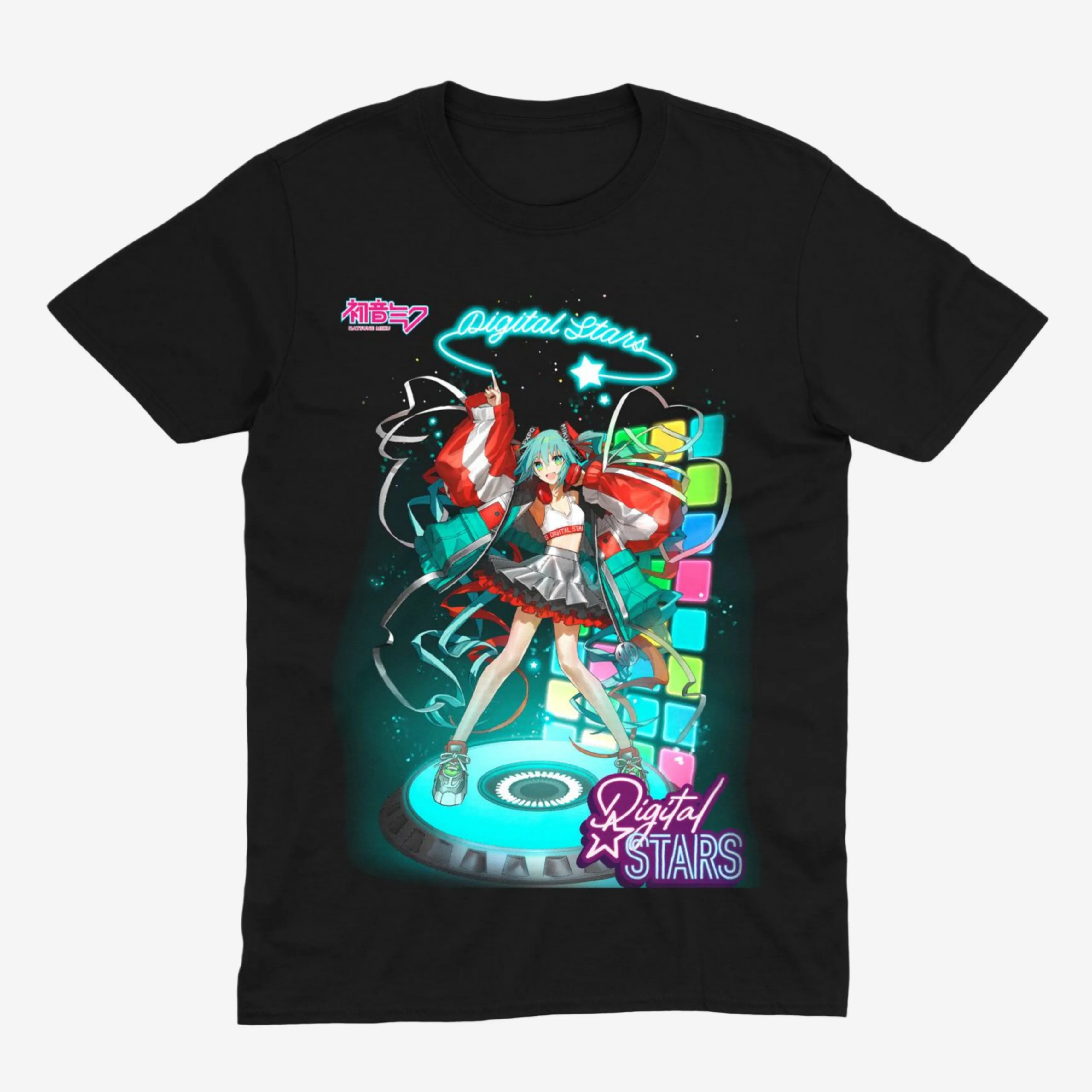 Футболка Hatsune Miku — Digital Stars — Чорний